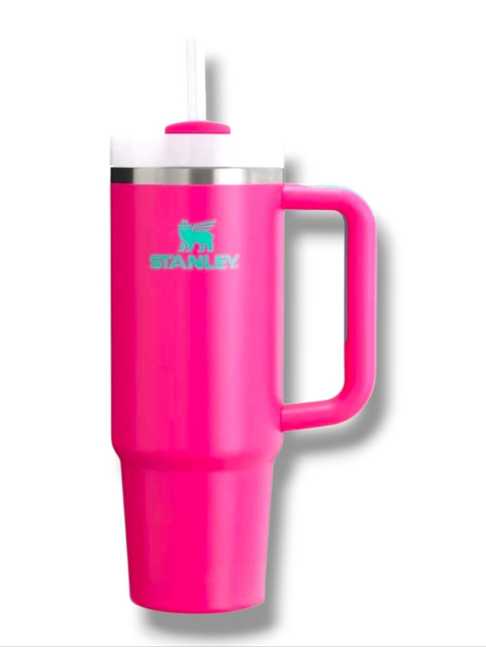 🚨SOLD🚨Pre-loved Stanley Quencher H2.0 Flowstate 30oz Tumbler In 'Passion Pink' - Picture 1 of 3